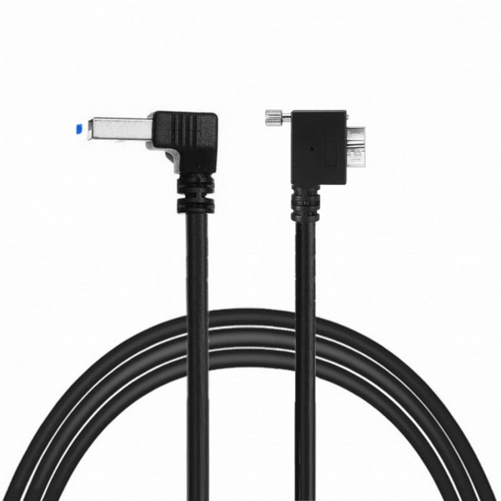 Down Direction Right Angled 90 Degree USB 3.0 A plug to Micro B Plug Left Angled locking screws Panel Cable 40cm U3-078-LE