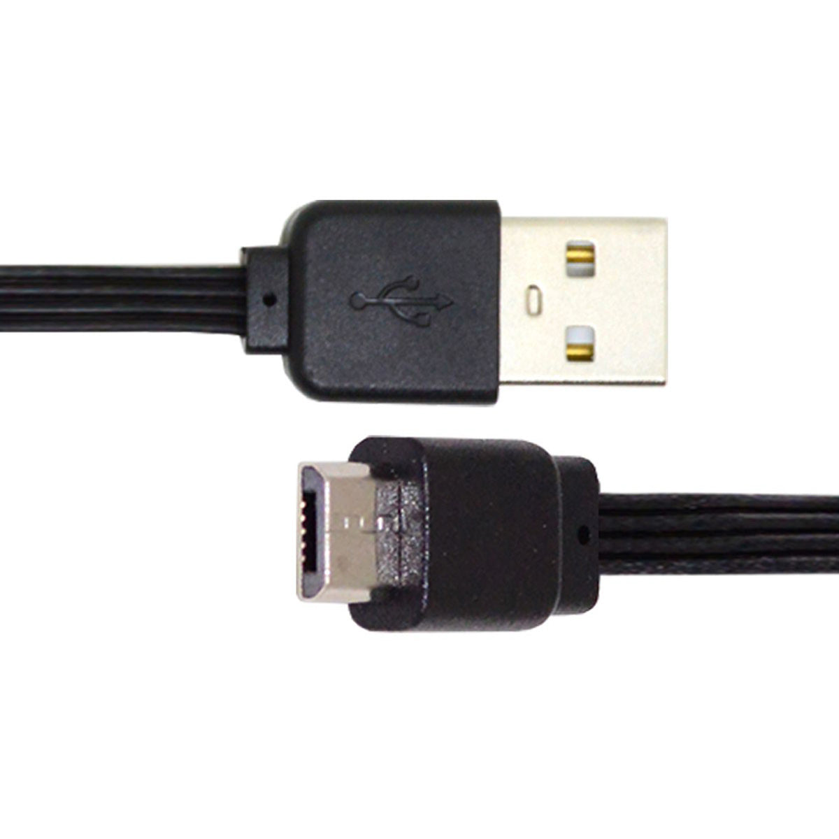 13cm USB 2.0 Type-A Male to Micro USB Male Data Flat Slim FPC Cable for FPV Disk Phone U2-036-BK-0.13M