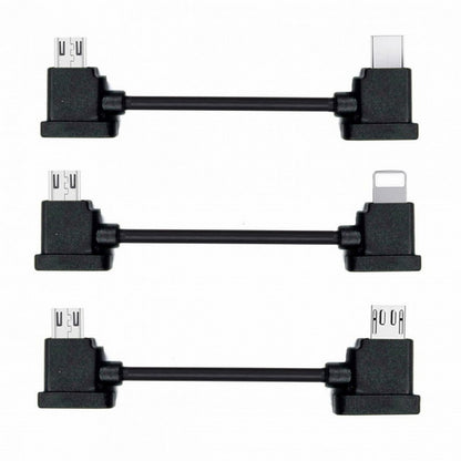 3pcs/set Remote Controller Data Cable Type-C Micro 8P to Micro USB for Mavic Pro Platinum Mavic Park RC Accessories U2-041
