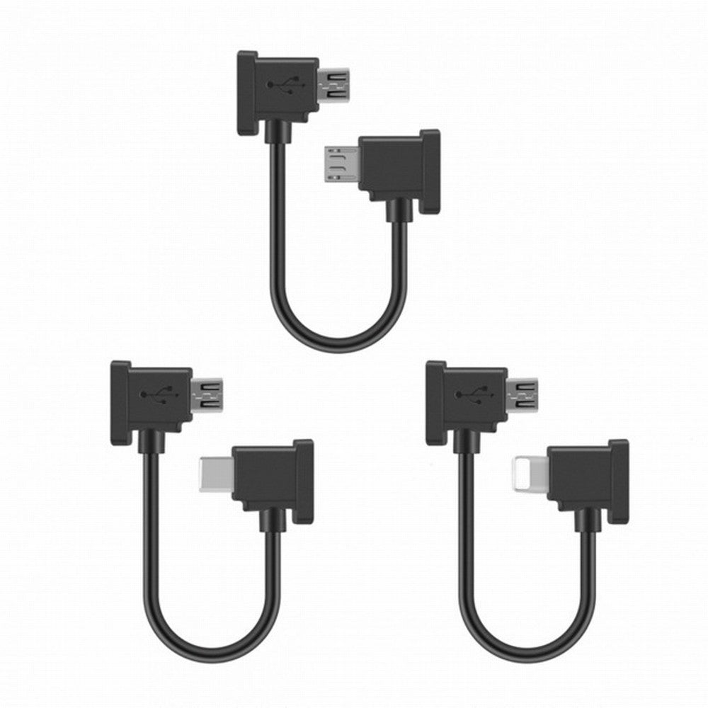 3pcs/set Remote Controller Data Cable Type-C Micro 8P to Micro USB for Mavic Pro Platinum Mavic Park RC Accessories U2-041