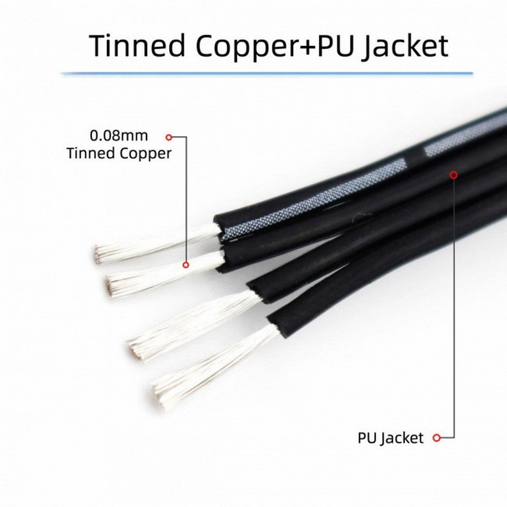 3pcs/lot 13cm USB 2.0 Type-A Male to USB-C Type-C Male Angled Data Flat Slim FPC Cable for FPV Disk Phone UC-096-BK+UC-096-RI+UC-096-UP