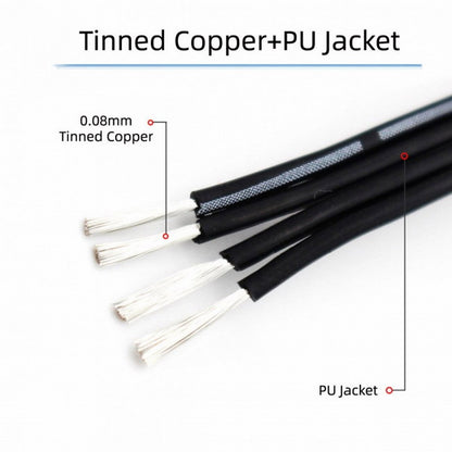 3pcs/lot 13cm USB 2.0 Type-A to Mini Micro USB Type-C Male Data Flat Slim FPC Cable for FPV Disk Phone U2-036-BK+U2-042-BK+UC-096-BK