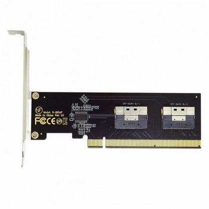 Dual Slimline SFF-8654 8X 4 NVME to PCIE Express 3.0 4.0 Raid Card VROC Raid0 Hyper Adapter SA-016-2P