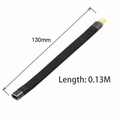 USB4 Extension Cable 13cm Slim Flat Male to Female 40Gbps with 100W Charging and 8K@60Hz Compatible with Thunderbolt3/4 UC-040-0.13M