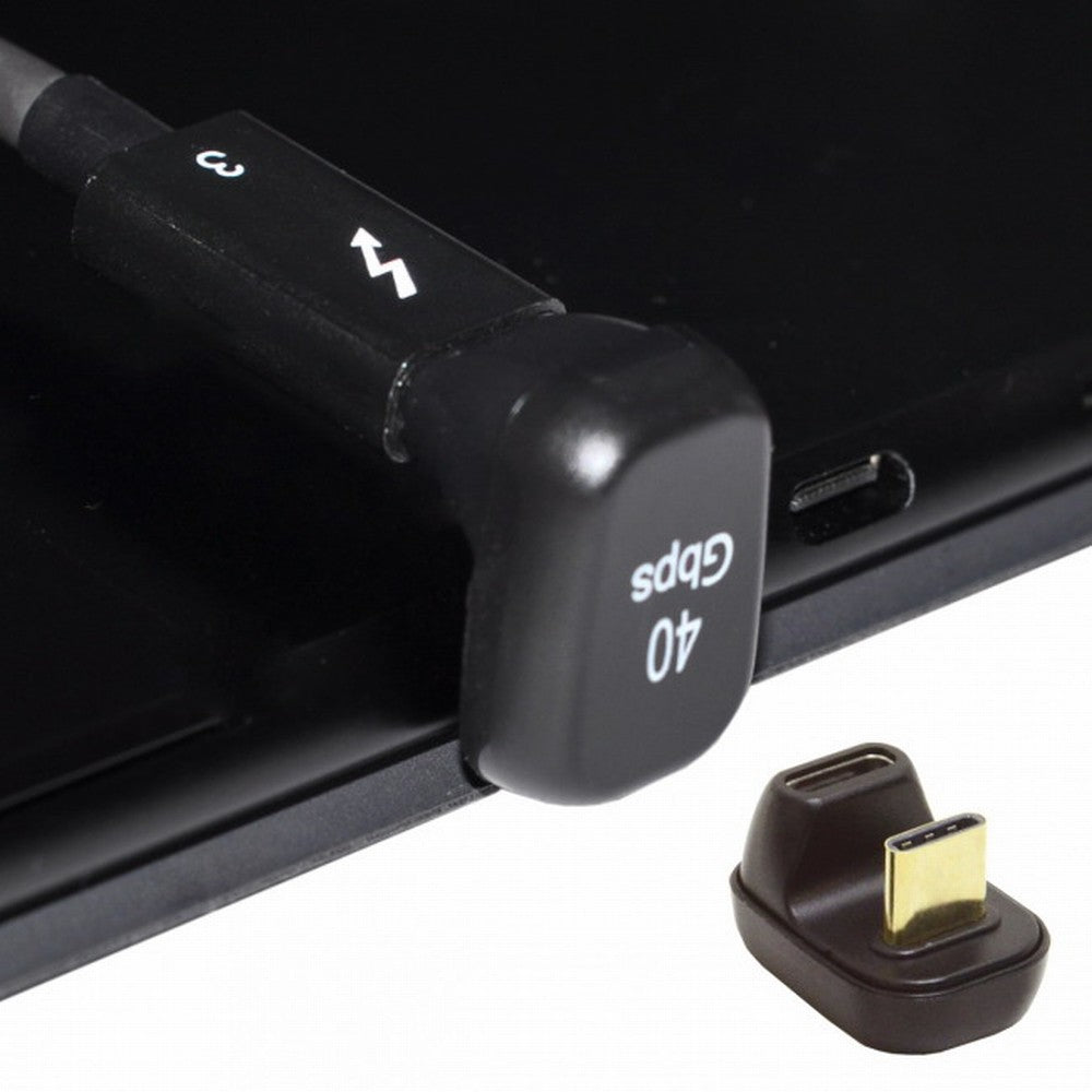 40Gbps USB4 Type C Male to Female Power Data Video Adapter Opposite U Shape Back Angled for NS Switch Phone Laptop UC-009-MF