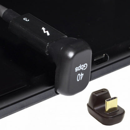40Gbps USB4 Type C Male to Female Power Data Video Adapter Opposite U Shape Back Angled for NS Switch Phone Laptop UC-009-MF