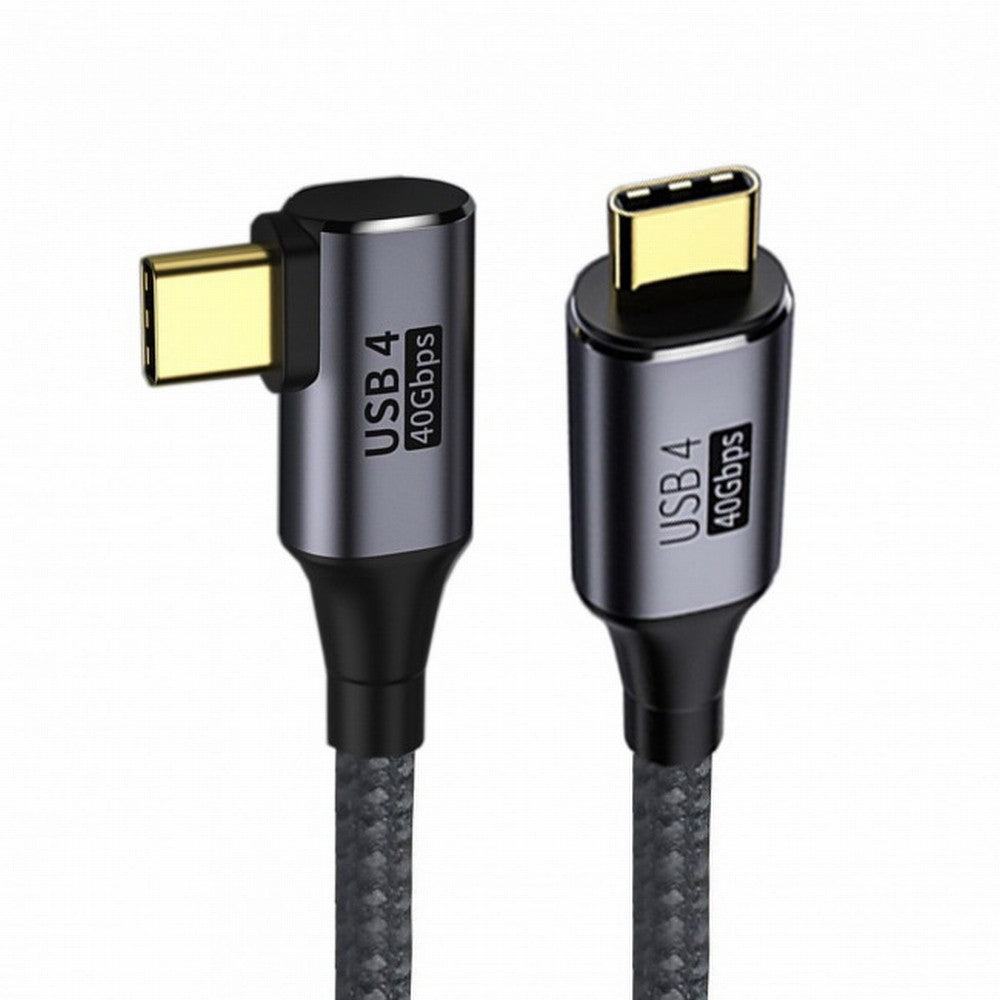 Angled USB4 Cable 40Gbps with 100W Charging and 8K@60Hz 5K@60Hz USB4.0 Compatible with Thunderbolt3/4 CC-UC-076-RI
