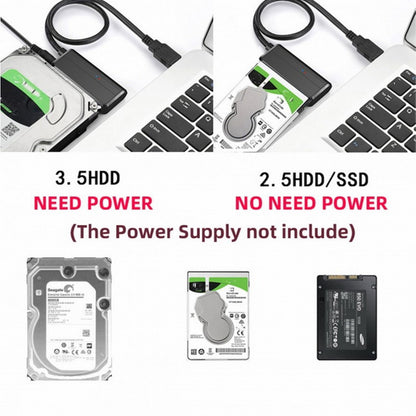 USB 3.0 to Angled SATA 22 Pin Adapter Cable for 2.5" 3.5inch Hard Disk Drive SSD for Desktop Laptop U3-027-RI