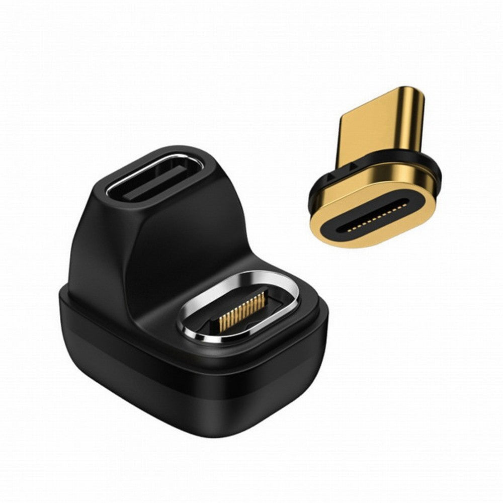 Magnetic Connector 40Gbps USB4 Type C Male to Female Opposite U Shape Back Angled 100W Power Data 8K Video Adapter for Laptop Phone UC-028-OS