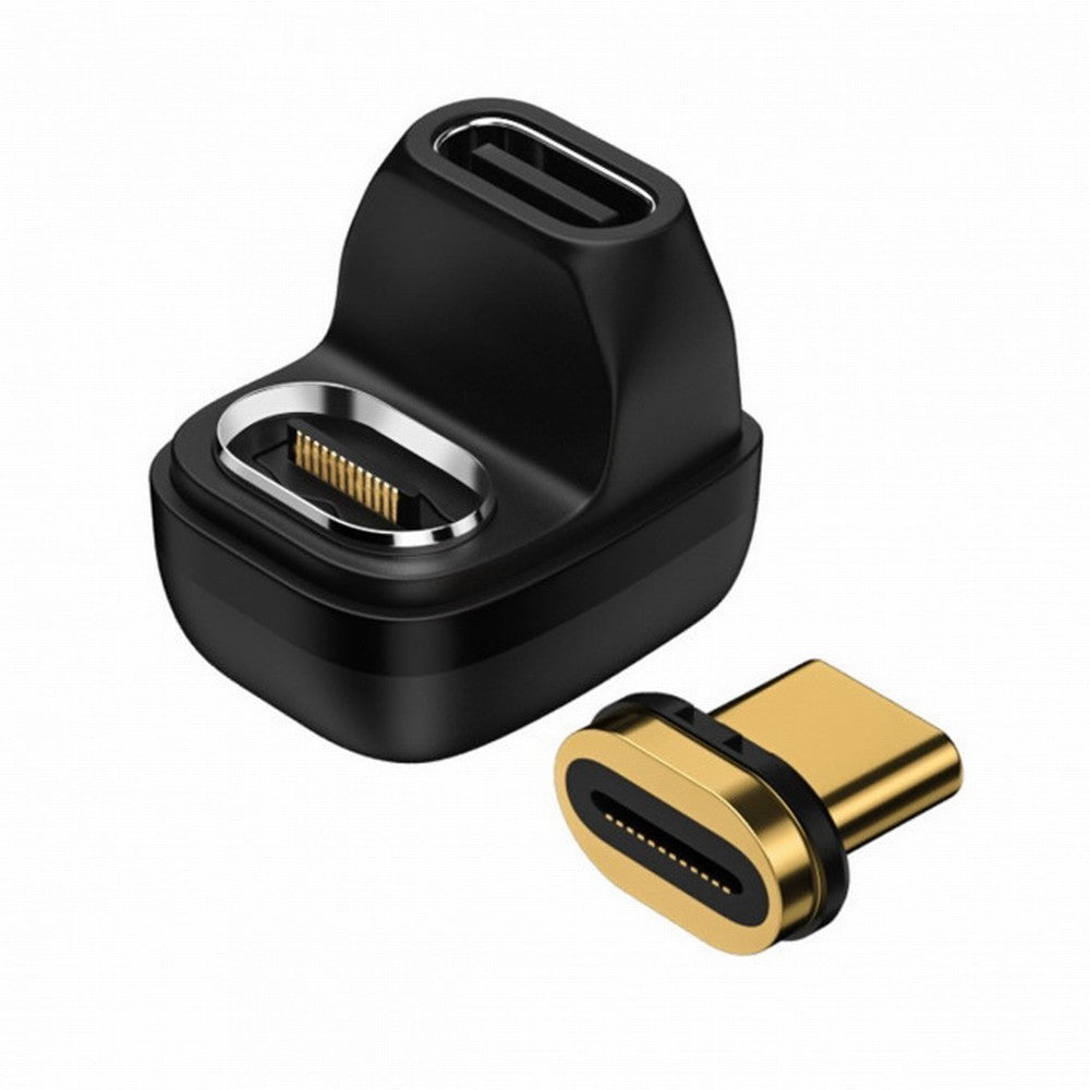 Magnetic Connector 40Gbps USB4 Type C Male to Female Opposite U Shape Back Angled 100W Power Data 8K Video Adapter for Laptop Phone UC-028-OS