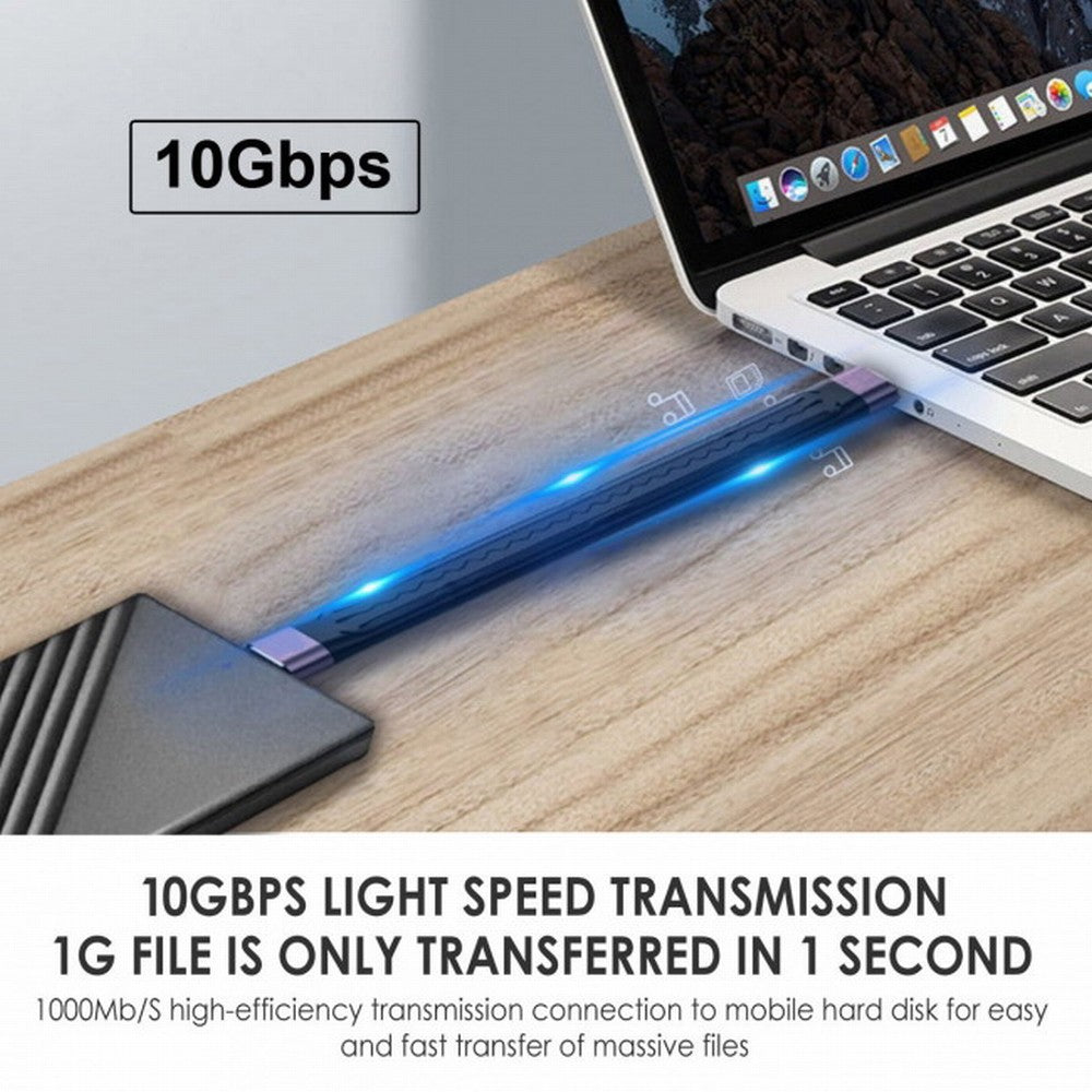 10Gbps USB 3.1 Type C Female to USB3.0 Type A Male Flat Slim FPC Data Cable 13cm for Laptop Phone UC-113-0.13M