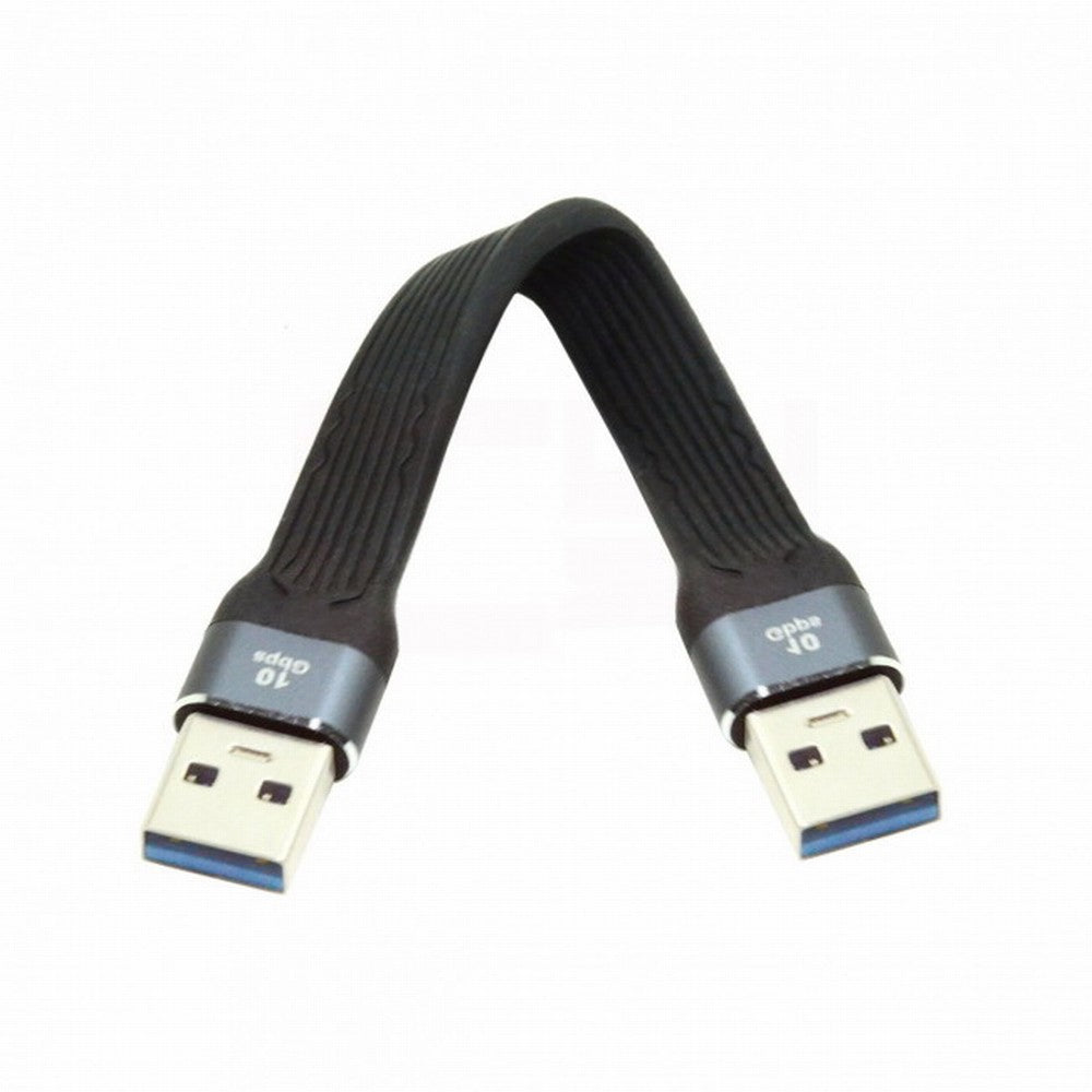 10Gbps USB 3.1 Type A Male to USB3.0 Type A Male Extension Flat Slim FPC Data Cable 13cm for Laptop Desktop U3-001-0.13M