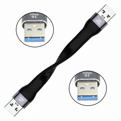 10Gbps USB 3.1 Type A Male to USB3.0 Type A Male Extension Flat Slim FPC Data Cable 13cm for Laptop Desktop U3-001-0.13M