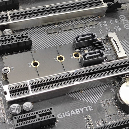 NGFF Key B+M PCI Express to SATA 3.0 6Gbps Dual Ports Vertical Adapter Converter Hard Drive Extension Card JMB582 2230 2242 2260 2280 SA-043