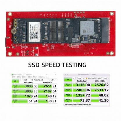 Type-C USB4 40Gbps to PCI-E SSD Nvme NGFF M-key Convert Card Cable USB-C 10Gbps JHL7440 JMS583 UC-116-OD