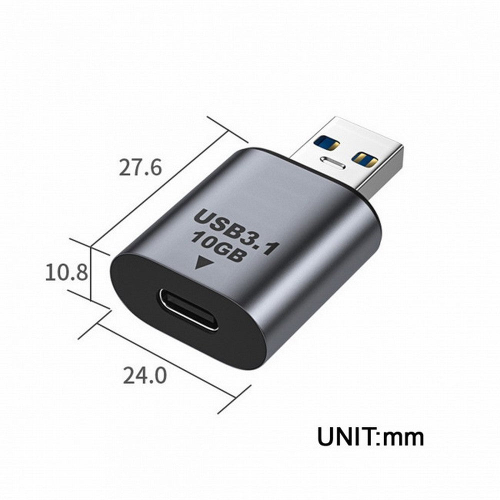 USB-C USB 3.1 Type C Female to USB 3.0 A Male Data Adapter 10Gbps Data Power for Laptop Tablet Phone UC-082-AMCF
