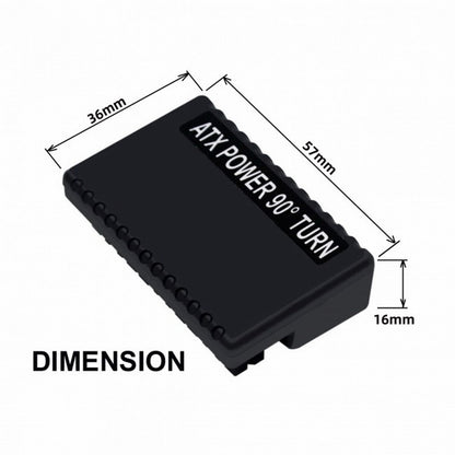 Overmold ATX 24Pin Female to 24pin Male 90 Degree Power Adapter Mainboard Motherboard for Desktops PC Supply PW-017