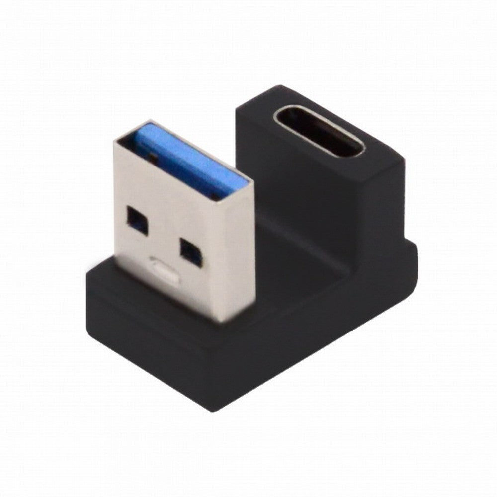 USB-C Type C Female Opposite U Shape Back Angled to USB 3.0 A Male Data Adapter for Laptop Desktop UC-067-OS