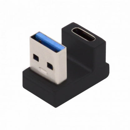 USB-C Type C Female Opposite U Shape Back Angled to USB 3.0 A Male Data Adapter for Laptop Desktop UC-067-OS