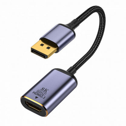 DisplayPort 1.4 Source to HDMI 2.0 Display 8K 60hz UHD 4K DP to HDMI Female Monitor Adapter Cable DP-056-DPF