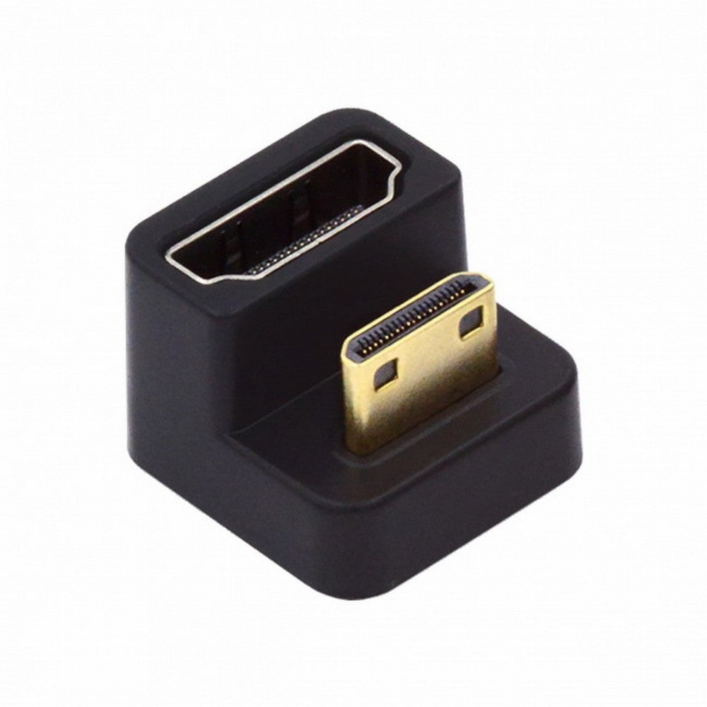 360 Degree Down Opposite U Shape Back Angled Mini HDMI 1.4 Male to HDMI Female Extension Adapter Converter HD-001-DN