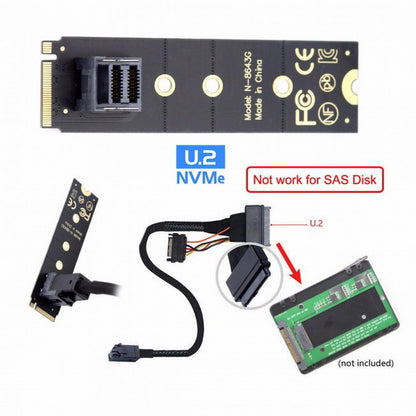 22X80mm 2280 M.2 SFF-8643 Card and U.2 U2 SFF-8639 NVME PCIe SSD Cable PCI-E 3.0 4.0 for Mainboard SSD SF-093+SF-094-BK