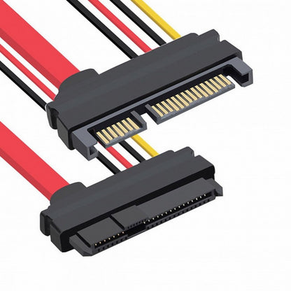 SFF-8482 SAS 29 Pin to SATA 22Pin Hard Disk Drive Raid Extension Cable with 15 Pin SATA Power Port SF-008