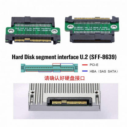 U.2 U2 SFF-8639 NVME PCIe 4.0 SSD Adapter Male to Female Extension 68pin PCI Express PCBA SF-027
