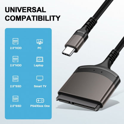 5Gbps USB-C Type-C to SATA 22 Pin Adapter Cable for 2.5" Hard Disk Driver SSD Laptop UC-146-SL
