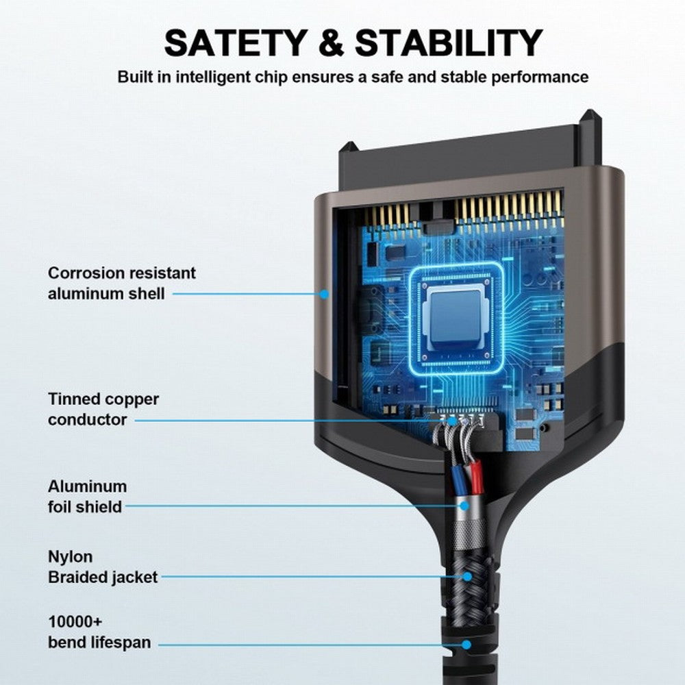 5Gbps USB-C Type-C to SATA 22 Pin Adapter Cable for 2.5" Hard Disk Driver SSD Laptop UC-146-SL