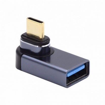Magnetic Connector 10Gbps Type C Male to USB3.0 Female 90 Degree Low Profile Angled OTG Data Adapter for Laptop Phone UC-028-AFL