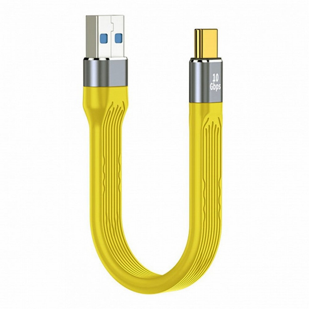 Yellow 10Gbps USB 3.1 Type C Male to USB3.0 Type A Male Flat Slim FPC Data Cable for Laptop Phone UC-036-0.13Y