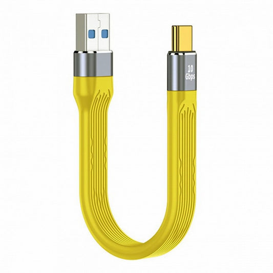 Yellow 10Gbps USB 3.1 Type C Male to USB3.0 Type A Male Flat Slim FPC Data Cable for Laptop Phone UC-036-0.13Y