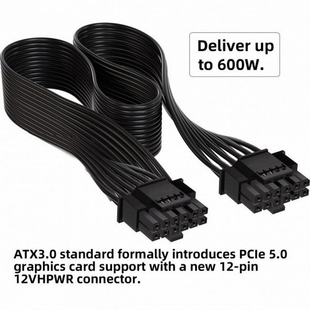 12VHPWR ATX3.0 PCI-E 5.0 Power Modular Cable 16Pin to 16Pin for 3080 3090TI PSU 12+4Pin Graphics Card PW-013