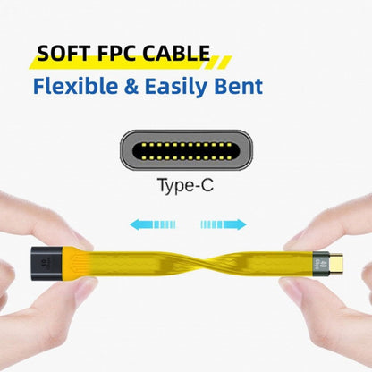 Yellow USB 3.1 Type C Male Host to USB3.0 Type A Female OTG Flat Slim FPC Data Cable for Laptop Phone UC-063-0.13Y