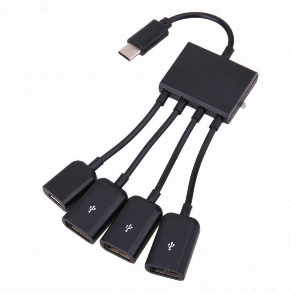 Micro USB Host OTG 3 Port Hub Adapter Cable with Power for Galaxy S5 i9600 Note3 N9000 Cell Phone Tablet U2-030