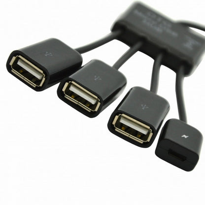 Micro USB Host OTG 3 Port Hub Adapter Cable with Power for Galaxy S5 i9600 Note3 N9000 Cell Phone Tablet U2-030