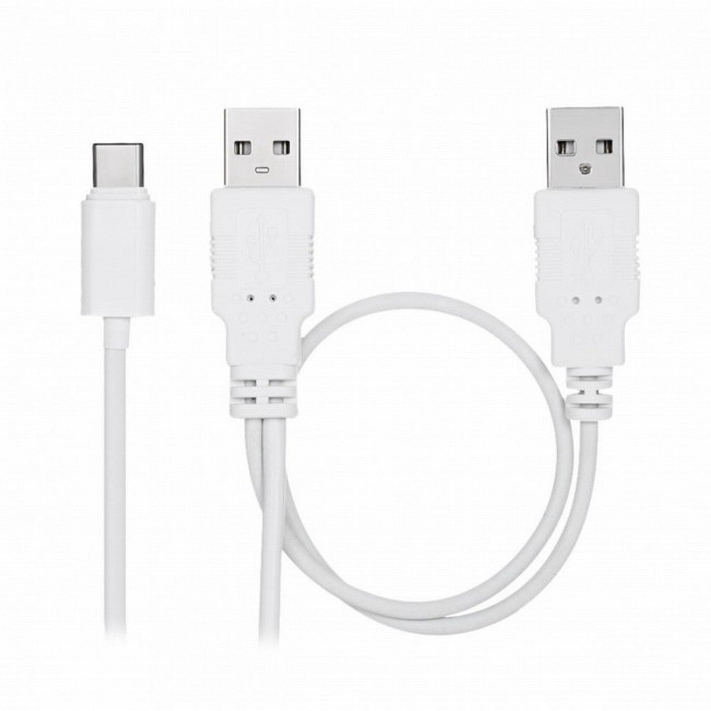 USB 3.1 Type C USB-C to Dual A Male Extra Power Data Y Cable for Cell Phone Hard Disk UC-073