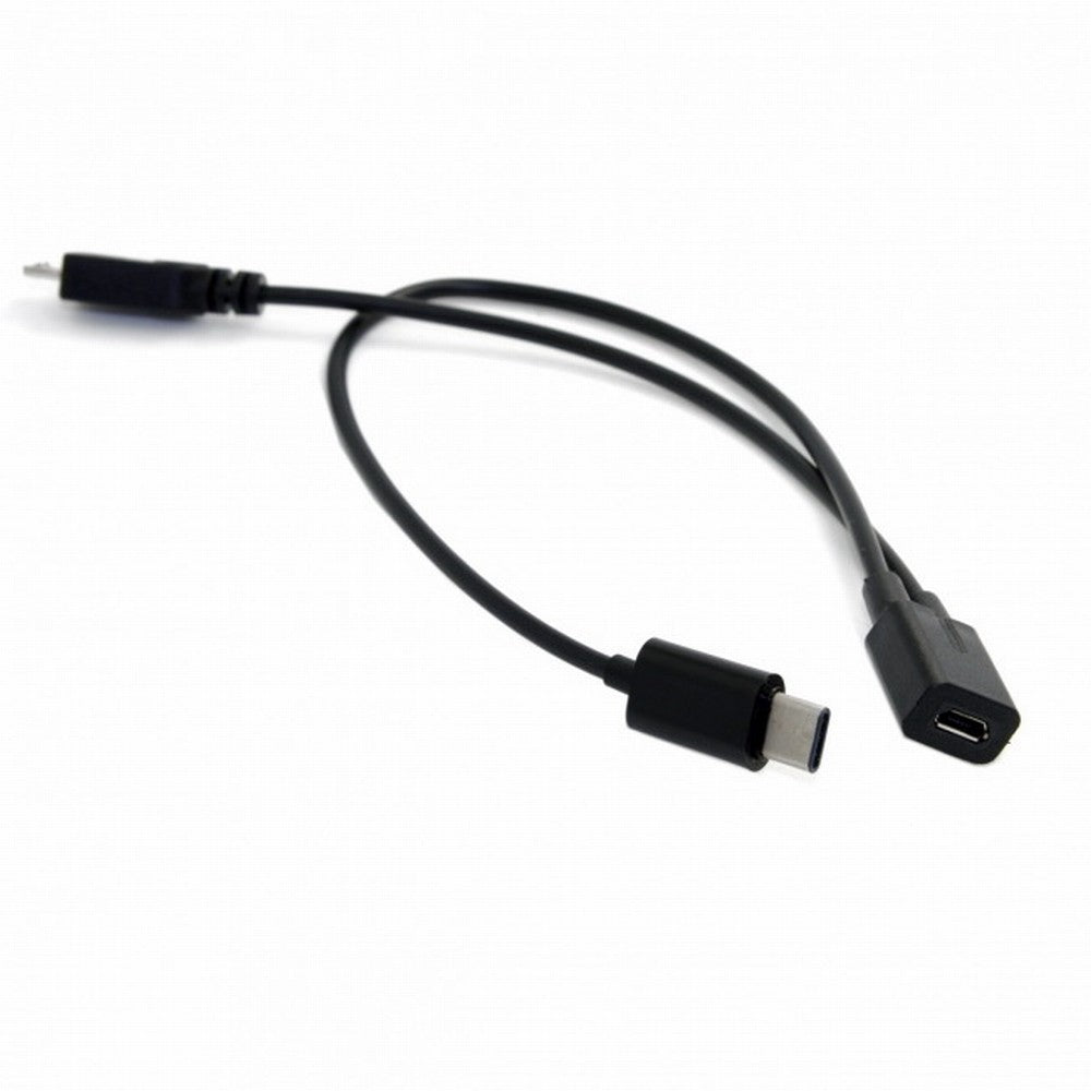 Micro USB Female to USB-C Type C USB 3.1 Micro USB Male Splitter Extension Charge Cable UC-004
