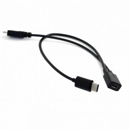 Micro USB Female to USB-C Type C USB 3.1 Micro USB Male Splitter Extension Charge Cable UC-004