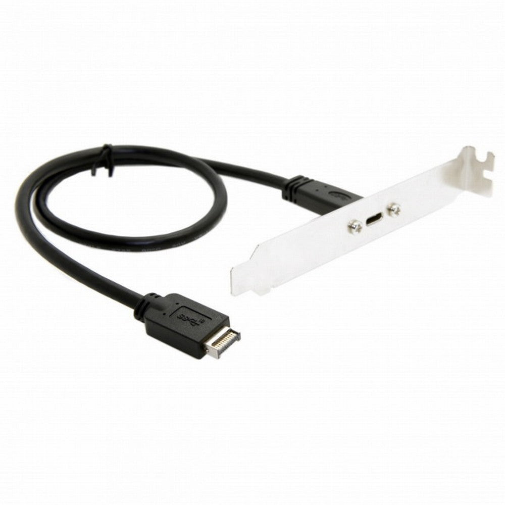 USB 3.1 Front Panel Header to USB-C Type-C Female Extension Cable 40cm with Panel Mount Screw UC-037-10G