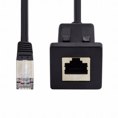 Waterproof Dustproof Latch Locking CAT6 RJ45 Male to Female Lan Ethernet Network Extension Cable Car Panel Mount Design UT-016-1.0M