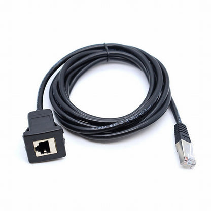 Waterproof Dustproof Latch Locking CAT6 RJ45 Male to Female Lan Ethernet Network Extension Cable Car Panel Mount Design UT-016-1.0M
