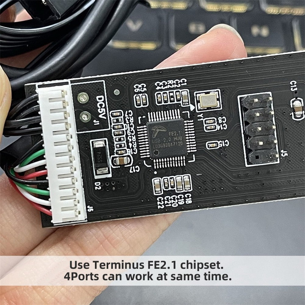 USB 2.0 9pin 10pin Header 1 to 4 Female Splitter Extension Cable HUB with IDE 5V Power Connector Adapter Port Multilier U2-053