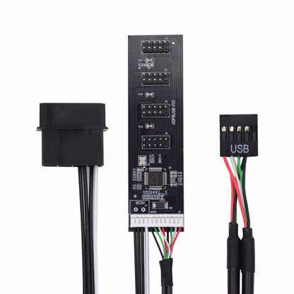 USB 2.0 9pin 10pin Header 1 to 4 Female Splitter Extension Cable HUB with IDE 5V Power Connector Adapter Port Multilier U2-053