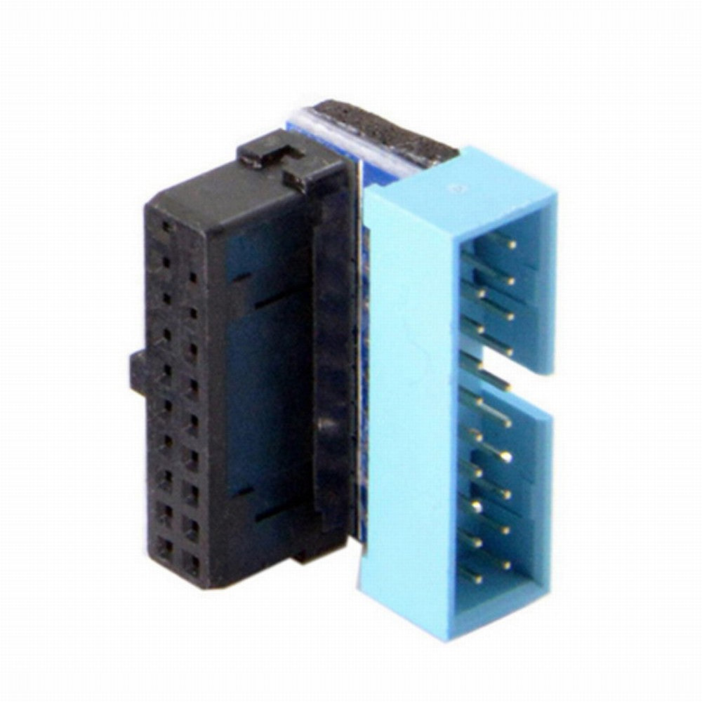 Up Angled USB 3.0 20Pin 19Pin Male to Female Extension Adapter 90 Degree for Motherboard Mainboard U3-053-UP