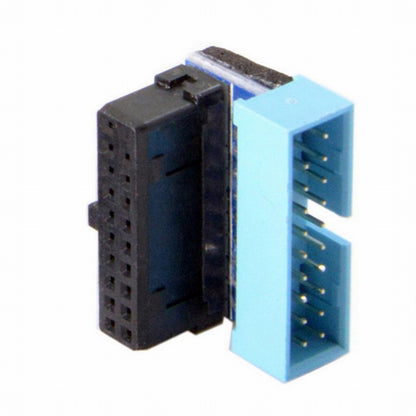 Up Angled USB 3.0 20Pin 19Pin Male to Female Extension Adapter 90 Degree for Motherboard Mainboard U3-053-UP