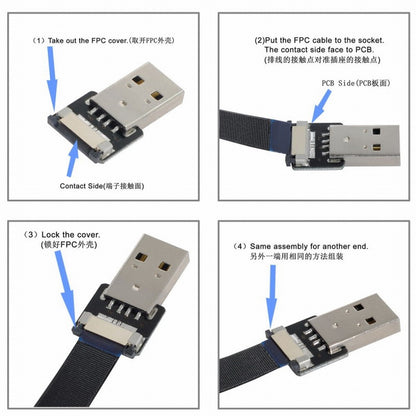 CYFPVUSB 5Pin Micro USB2.0 Male 90 Degree Up Angled Connector Socket for FPV HDTV Multicopter Aerial Photography CN-012-UP