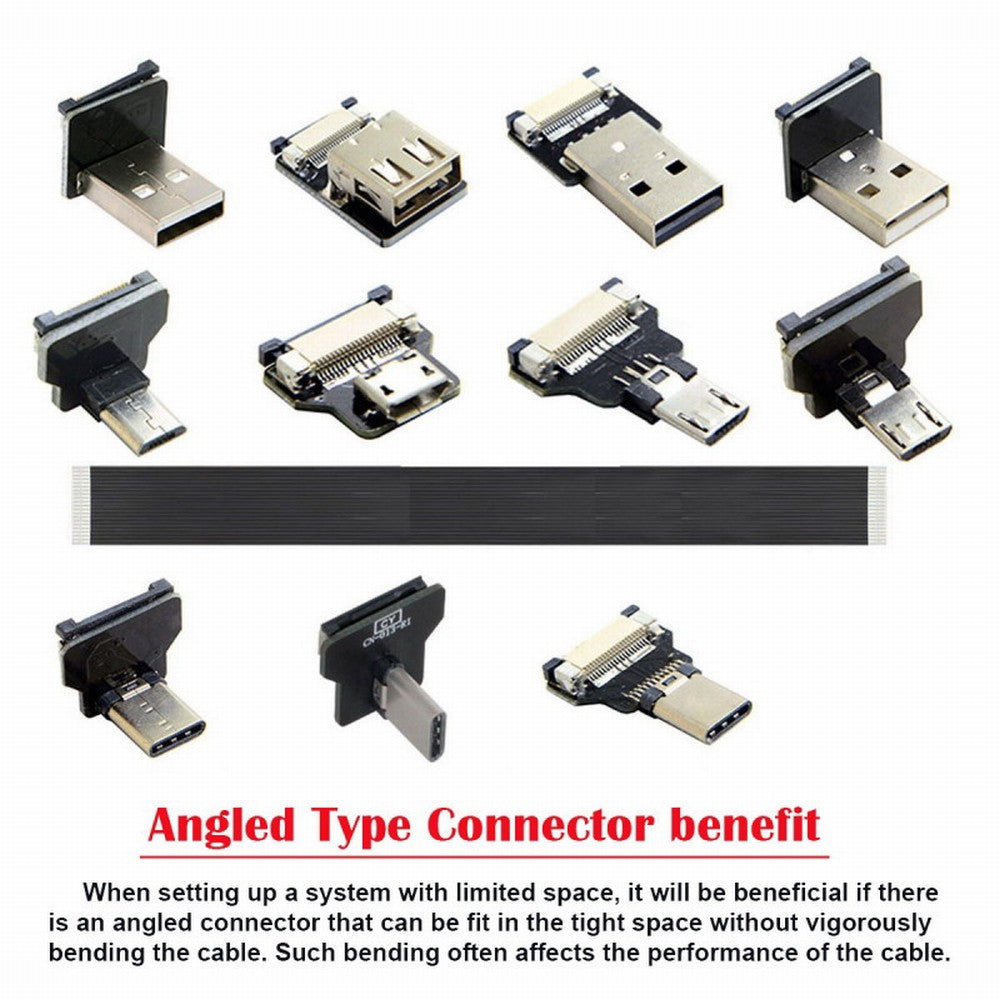 CYFPVUSB Type-C USB-C USB2.0 Male Up Down Angled 90 Degree Connector Socket for FPV HDTV Multicopter Aerial Photography CN-013-UP