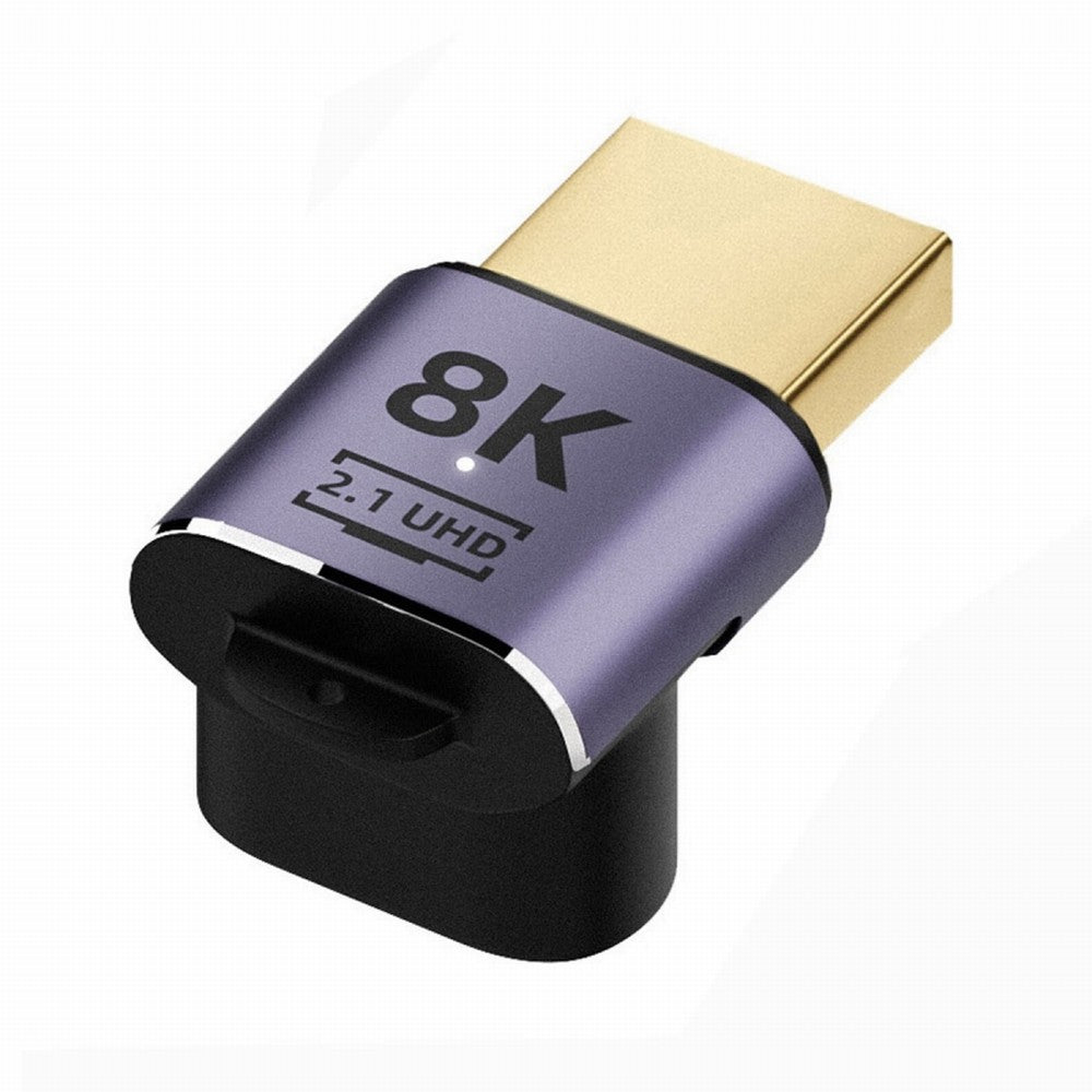 HDMI Male to HDMI 2.1 Female Vertical 90 Degree Down Angled UHD Extension Adapter Support 8K 60hz HDTV HD-011-A8K04